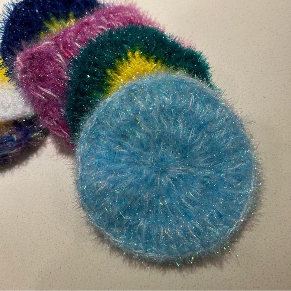 Crochet Korean Dish Scrubbie Scrubbie Sponges - Set of 2 - Picture 3 of 6
